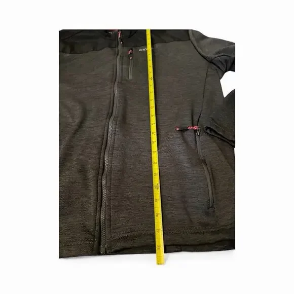 Orvis Bonded Mesh Jacket Gray Full Zip Mock Neck Fleece Mens Size XL Gorp Core - Picture 4 of 7